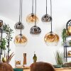 Ripoll Lampadario a sospensione, Lampada a sfera, Lampada a sospensione Ambrato, Chiaro, Grigio fumo, 6-Luci