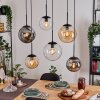 Gastor Lampadario a sospensione, Lampada a sfera, Lampada a sospensione Ambrato, Chiaro, Grigio fumo, 6-Luci