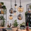 Gastor Lampadario a sospensione, Lampada a sfera, Lampada a sospensione Ambrato, Chiaro, Grigio fumo, 6-Luci