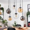 Gastor Lampadario a sospensione, Lampada a sfera, Lampada a sospensione Ambrato, Chiaro, Grigio fumo, 6-Luci