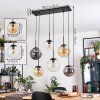 Gastor Lampadario a sospensione, Lampada a sfera, Lampada a sospensione Ambrato, Chiaro, Grigio fumo, 6-Luci