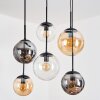 Gastor Lampadario a sospensione, Lampada a sfera, Lampada a sospensione Ambrato, Chiaro, Grigio fumo, 6-Luci