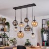Gastor Lampadario a sospensione, Lampada a sfera, Lampada a sospensione Ambrato, Chiaro, Grigio fumo, 8-Luci
