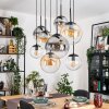 Gastor Lampadario a sospensione, Lampada a sfera, Lampada a sospensione Ambrato, Chiaro, Grigio fumo, 8-Luci