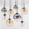 Gastor Lampadario a sospensione, Lampada a sfera, Lampada a sospensione Ambrato, Chiaro, Grigio fumo, 8-Luci