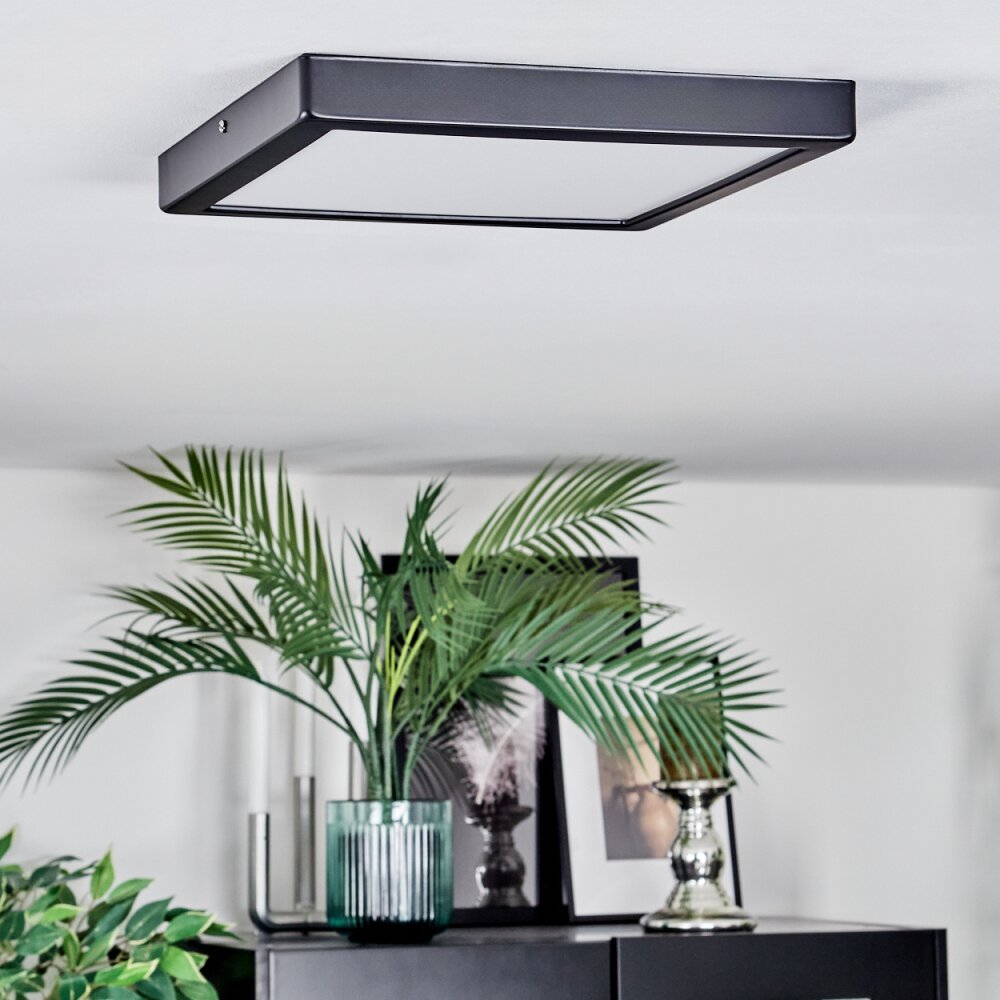 Isela Plafoniera, Panel LED Nero, 1-Luce