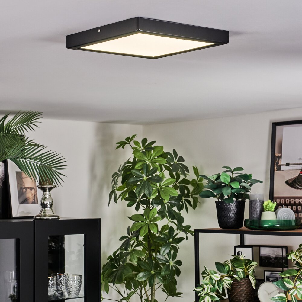 Isela Plafoniera, Panel LED Nero, 1-Luce
