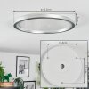 Xarel Plafoniera, Panel LED Argento, 1-Luce