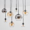 Koyoto Lampadario a sospensione, Lampada a sfera, Lampada a sospensione Ambrato, Chiaro, Grigio fumo, 8-Luci