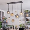 Koyoto Lampadario a sospensione, Lampada a sfera, Lampada a sospensione Ambrato, Chiaro, Grigio fumo, 8-Luci