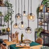 Koyoto Lampadario a sospensione, Lampada a sfera, Lampada a sospensione Ambrato, Chiaro, Grigio fumo, 6-Luci