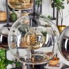Koyoto Lampadario a sospensione, Lampada a sfera, Lampada a sospensione Ambrato, Cromo, Chiaro, Grigio fumo, 6-Luci
