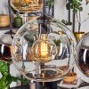 Koyoto Lampadario a sospensione, Lampada a sfera, Lampada a sospensione Ambrato, Cromo, Chiaro, Grigio fumo, 6-Luci