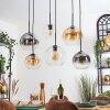 Koyoto Lampadario a sospensione, Lampada a sfera, Lampada a sospensione Ambrato, Chiaro, Grigio fumo, 6-Luci