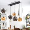 Ripoll Lampadario a sospensione, Lampada a sfera, Lampada a sospensione Ambrato, Chiaro, Grigio fumo, 6-Luci