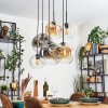 Ripoll Lampadario a sospensione, Lampada a sfera, Lampada a sospensione Ambrato, Chiaro, Grigio fumo, 6-Luci