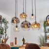 Ripoll Lampadario a sospensione, Lampada a sfera, Lampada a sospensione Ambrato, Chiaro, Grigio fumo, 6-Luci