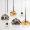 Ripoll Lampadario a sospensione, Lampada a sfera, Lampada a sospensione Ambrato, Chiaro, Grigio fumo, 6-Luci