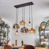Ripoll Lampadario a sospensione, Lampada a sfera, Lampada a sospensione Ambrato, Chiaro, Grigio fumo, 6-Luci