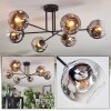 Ripoll Plafoniera, Lampada a sfera Cromo, Chiaro, Grigio fumo, 6-Luci