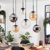 Gastor Lampadario a sospensione, Lampada a sfera, Lampada a sospensione Ambrato, Cromo, Chiaro, Grigio fumo, 6-Luci Gastor Lampadario a sospensione, Lampada a sfera, Lampada a sospensione Ambrato, Cromo, Chiaro, Grigio fumo, 6-Luci