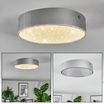 Elmar Plafoniera, Panel LED Argento, 1-Luce
