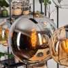 Koyoto Lampadario a sospensione, Lampada a sfera, Lampada a sospensione Ambrato, Cromo, Chiaro, Grigio fumo, 6-Luci