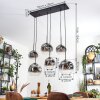 Ripoll Lampadario a sospensione, Lampada a sfera, Lampada a sospensione Chiaro, Grigio fumo, 6-Luci