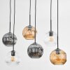 Ripoll Lampadario a sospensione, Lampada a sfera, Lampada a sospensione Ambrato, Chiaro, Grigio fumo, 6-Luci