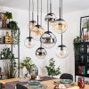 Gastor Lampadario a sospensione, Lampada a sfera, Lampada a sospensione Ambrato, Cromo, Chiaro, Grigio fumo, 8-Luci