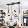 Gastor Lampadario a sospensione, Lampada a sfera, Lampada a sospensione Ambrato, Cromo, Chiaro, Grigio fumo, 8-Luci