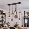 Gastor Lampadario a sospensione, Lampada a sfera, Lampada a sospensione Ambrato, Cromo, Chiaro, Grigio fumo, 8-Luci