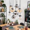 Gastor Lampadario a sospensione, Lampada a sfera, Lampada a sospensione Ambrato, Cromo, Chiaro, Grigio fumo, 8-Luci