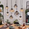 Gastor Lampadario a sospensione, Lampada a sfera, Lampada a sospensione Ambrato, Chiaro, Grigio fumo, 8-Luci
