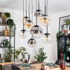 Gastor Lampadario a sospensione, Lampada a sfera, Lampada a sospensione Ambrato, Chiaro, Grigio fumo, 8-Luci