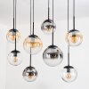 Gastor Lampadario a sospensione, Lampada a sfera, Lampada a sospensione Ambrato, Chiaro, Grigio fumo, 8-Luci