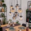 Gastor Lampadario a sospensione, Lampada a sfera, Lampada a sospensione Ambrato, Chiaro, Grigio fumo, 8-Luci