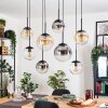 Gastor Lampadario a sospensione, Lampada a sfera, Lampada a sospensione Ambrato, Chiaro, Grigio fumo, 8-Luci