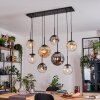 Gastor Lampadario a sospensione, Lampada a sfera, Lampada a sospensione Ambrato, Chiaro, Grigio fumo, 8-Luci