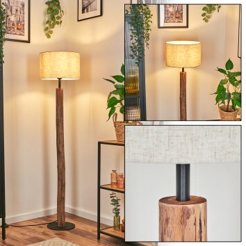 Bassagoda Lampada da terra Écru, Nero, 1-Luce Bassagoda Lampada da terra Écru, Nero, 1-Luce