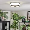 Elran Plafoniera LED Nero, Bianco, 1-Luce