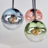 Gastor Plafoniera, Lampada a sfera Blu, Verde, Chiaro, Ramato, 5-Luci