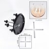 Koyoto Plafoniera, Lampada a sfera 45 cm Ambrato, Chiaro, 5-Luci