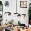Koyoto Lampadario a sospensione, Lampada a sfera, Lampada a sospensione Ambrato, Chiaro, Grigio fumo, 5-Luci
