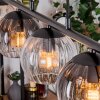 Koyoto Lampadario a sospensione, Lampada a sfera, Lampada a sospensione Ambrato, Chiaro, Grigio fumo, 5-Luci