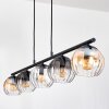 Koyoto Lampadario a sospensione, Lampada a sfera, Lampada a sospensione Ambrato, Chiaro, Grigio fumo, 5-Luci