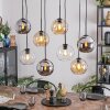 Koyoto Lampadario a sospensione, Lampada a sfera, Lampada a sospensione Ambrato, Cromo, Chiaro, Grigio fumo, 8-Luci