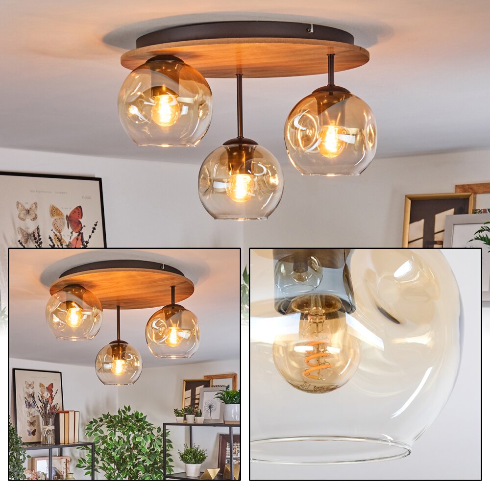 Ripoll Plafoniera, Lampada a sfera Écru, Nero, 3-Luci main product photo