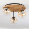 Ripoll Plafoniera, Lampada a sfera Écru, Nero, 3-Luci
