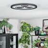 Ilyan Plafoniera, Panel LED Nero, 1-Luce